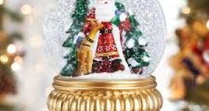 christmas snow globe battery operated